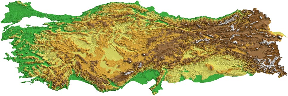Türkiye Sayısal Arazi Modeli (SAM)- Digital Terrain Model (DTM)